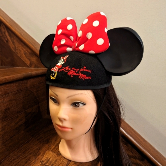 Authentic Disney Parks Minnie Mouse ears hat, Minnie Mouse Costume - Picture 1 of 8